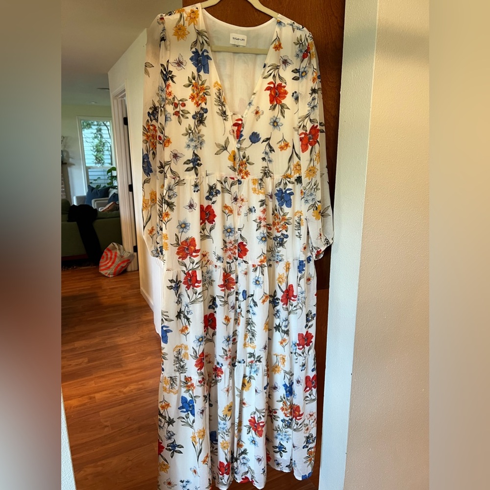 White floral maxi dress - Picture 4 of 5